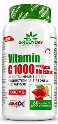 Amix GreenDay ProVegan Vitamin C 1000 мг with Rose Hip 60 капсул 820354 фото