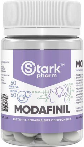Модафініл Stark Pharm Modafinil 100 мг 60 таблеток 100-40-4355960-20 фото
