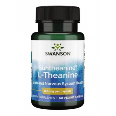 Swanson Suntheanine L-Theanina 100 мг 60 капсул 100-93-6875160-20  фото