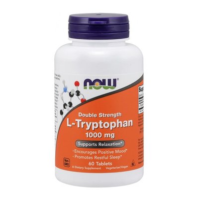 NOW Foods L-Tryptophan 1000 мг 60 таблеток 816404 фото