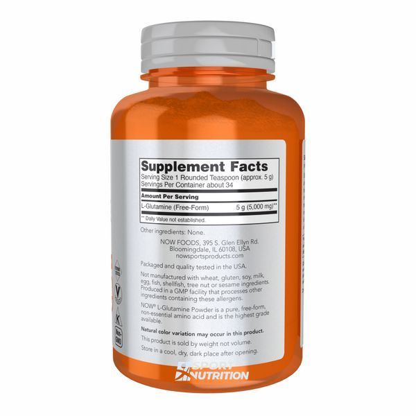 NOW Foods L-Glutamine Powder 454 г 2022-10-2310 фото