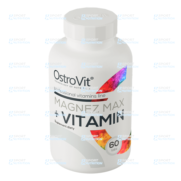 Минеральный комплекс с магнием OstroVit Magnez Max + Vitamin 60 таблеток 819915 фото