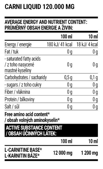 L-карнітин Extrifit L-Carnitine Carni 120000 мг 1000 мл Apricot 100-60-5520545-20 фото