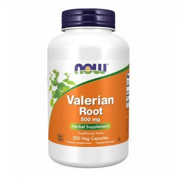 Корень валеріани Now Foods Valerian Root 500 мг 250 капсул 2022-10-1366 фото