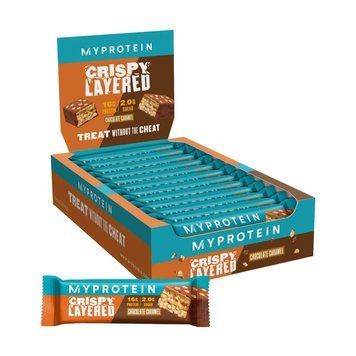 Протеїнові батончики Myprotein Crispy Layered Protein Bar 12x58 г Chocolate Caramel 100-83-9086364-20 фото