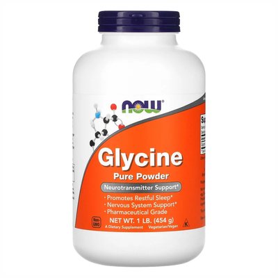 Now Foods Glycine Pure Powder 454 г 2022-10-0657 фото