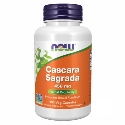 Now Foods Cascara Sagrada 450 мг 100 капсул 2022-10-0393 фото