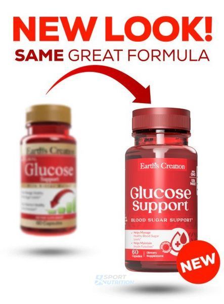 Комплекс для підтримки рівня глюкози в крові Earth's Creation Glucose Support 60 капсул 817471 фото