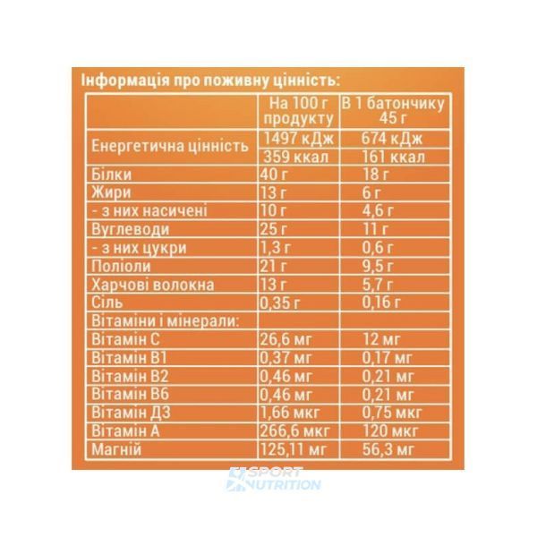 Протеїновий батончик Sporter Zero Crunch 40% Protein 45 г Brownie 819845 фото