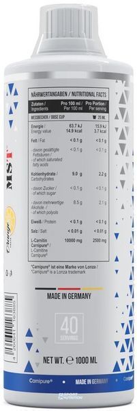 Л-Карнітин рідкий MST L-Carnitine Carnipure 100 000 1000 мл Orange 22694-01 фото
