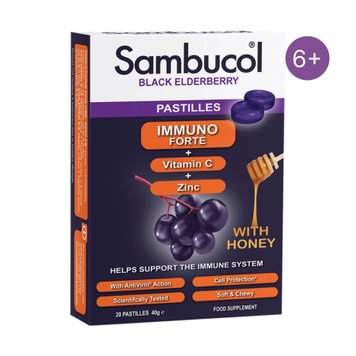 Пастилки для иммунитета Sambucol Immuno Forte Pastilles 20 пастилок 2022-10-2769 фото