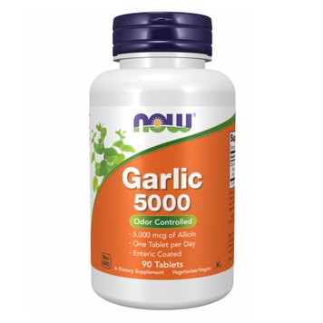 Натуральный чеснок Now Foods Garlic 5000 Enteric 90 таблеток 2022-10-2383 фото