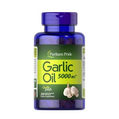 Puritans Pride Garlic Oil 5000 мг 100 капсул 2023-10-2095 фото