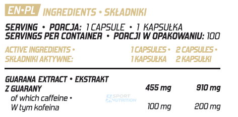 Гуарана з кофеїном Evolite Nutrition Guarana 22% Caffeine 100 капсул 22241-01 фото