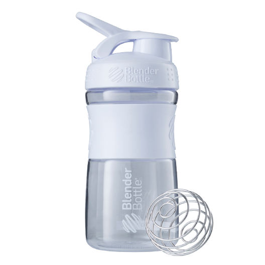 Шейкер Blender Bottle SportMixer з кулькою 590 мл White 107725 фото
