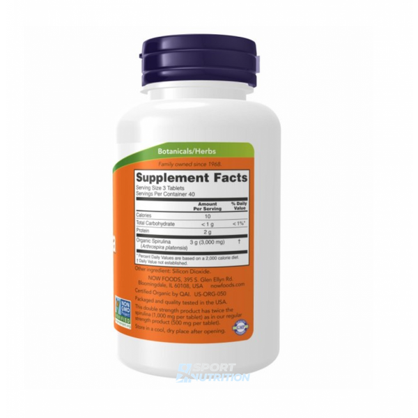Спіруліна Now Foods Spirulina 1000 мг 240 таблеток 2022-10-1348 фото