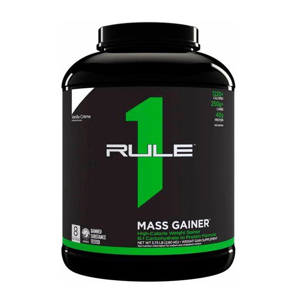 Высокоуглеводный гейнер Rule 1 Mass Gainer 2.6 кг Vanilla 820812 фото