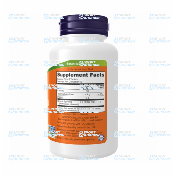 Спирулина Now Foods Spirulina 1000 мг 240 таблеток 2022-10-1348 фото